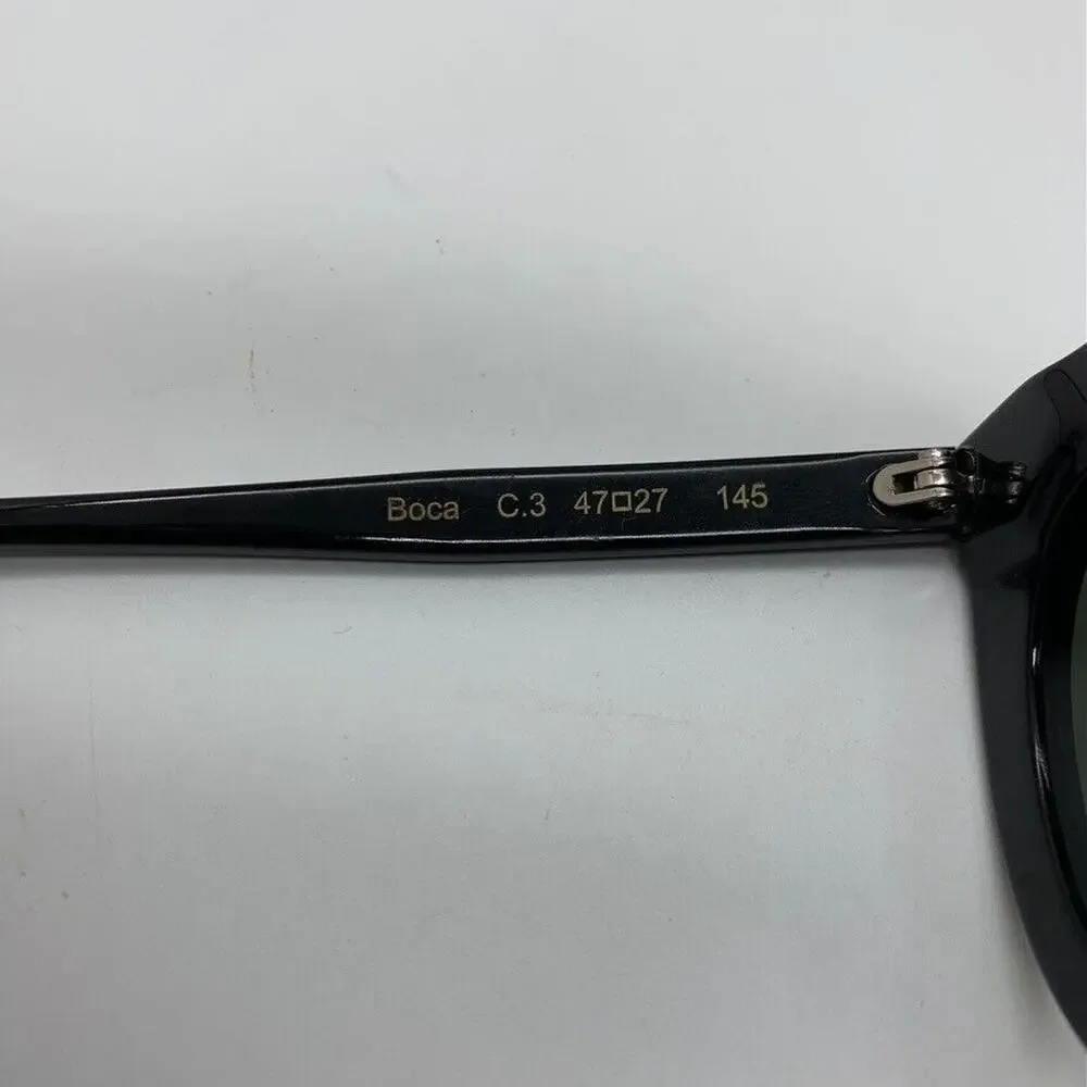 ILLESTEVA BOCA BLACK MATTE SUNGLASSES w/Blue Mirror Lenses-Slightly used‎